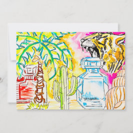 Tarjeta Festiva Arte tigre