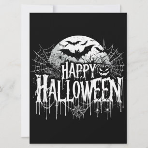 Tarjeta Festiva Arte vintage feliz Halloween