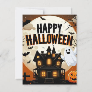 Tarjeta Festiva Arte vintage feliz Halloween