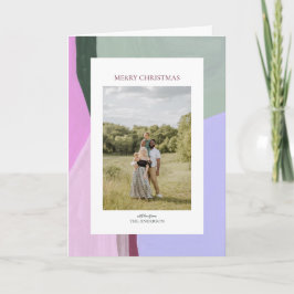 Tarjeta Festiva Artful Christmas Holiday Photo Greeting Card