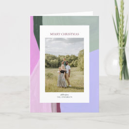 Tarjeta Festiva Artful Christmas Holiday Photo Greeting Card