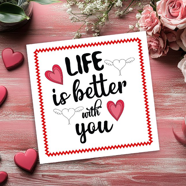 Tarjeta Festiva Artistic Hand Drawing Valentine Card for Wife (Artistic Hand Drawing Valentine Card for Wife)