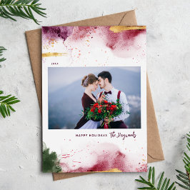 Tarjeta Festiva Artsy Happy Holidays 3 Photo