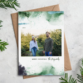 Tarjeta Festiva Artsy Merry Christmas 3 Photo