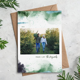 Tarjeta Festiva Artsy Peace and Joy 3 Photo