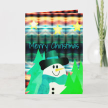 Artsy Snowman Colorful Designer