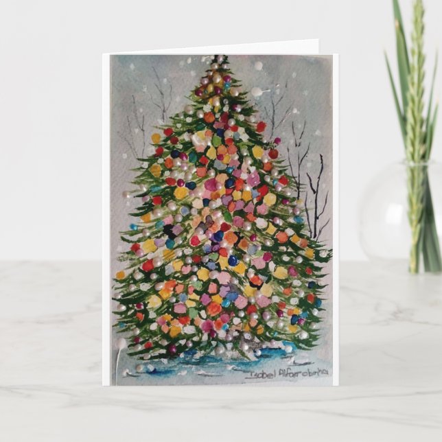 TARJETA FESTIVA ARVORE DE NATAL (Anverso)