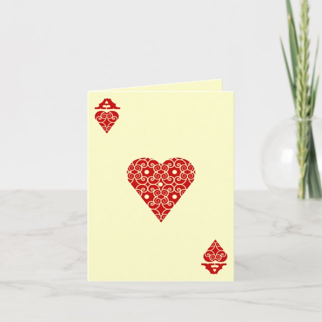 Tarjeta Festiva As de corazones (Anverso)
