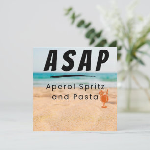 Tarjeta Festiva ASAP - Aperol Spritz y Vibes Pasta
