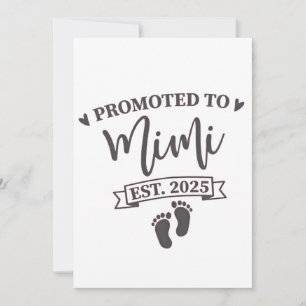 Tarjeta Festiva Ascendida a Mimi Est. 2025 Abuela en camino