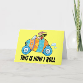 Tarjeta Festiva Así es como hago correr al conejo de Pascua