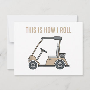 Tarjeta Festiva Así es como hago correr golf divertidos en carrito