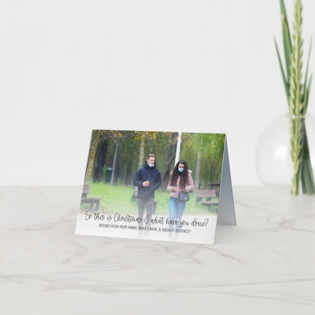 Tarjeta Festiva Así que estos son Navidades lo que han hecho. (Anverso)