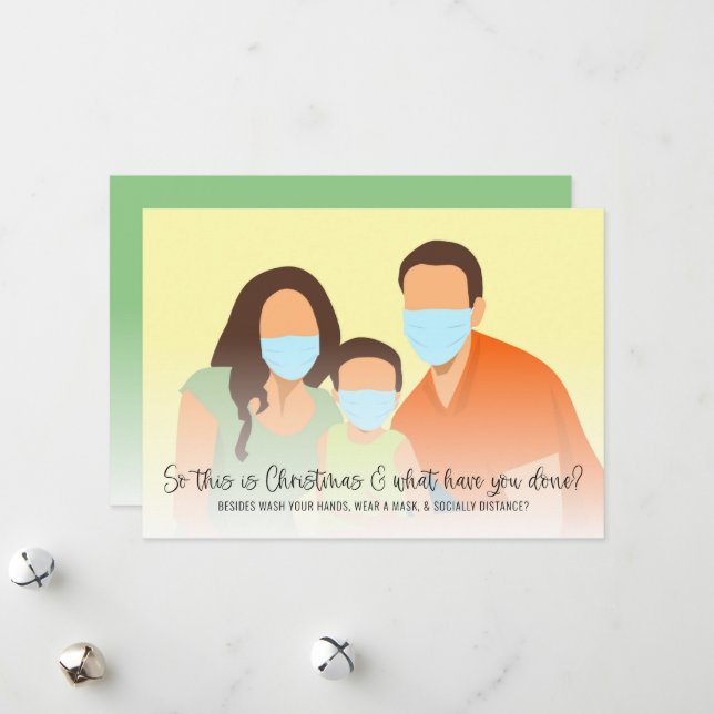 Tarjeta Festiva Así que estos son Navidades lo que han hecho. (Anverso/Reverso In Situ)