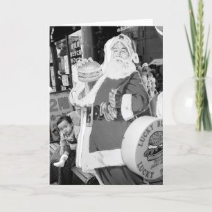 Tarjeta Festiva Asia, Japón, Hakodate. Papá Noel en Japón