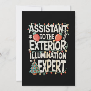 Tarjeta Festiva Asistente Del Experto En Iluminación Exterior De N