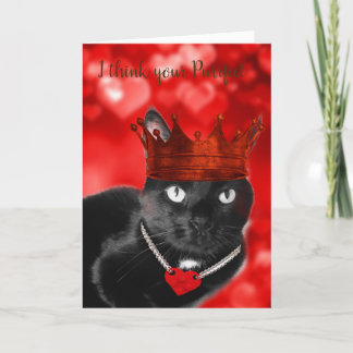 Tarjeta Festiva Asombroso San Valentín de Gato Negro —