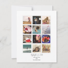 Tarjeta Festiva Aspectos Destacados de Instagram Fotos Año | Tarje