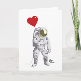 Tarjeta Festiva Astronauta Valentine
