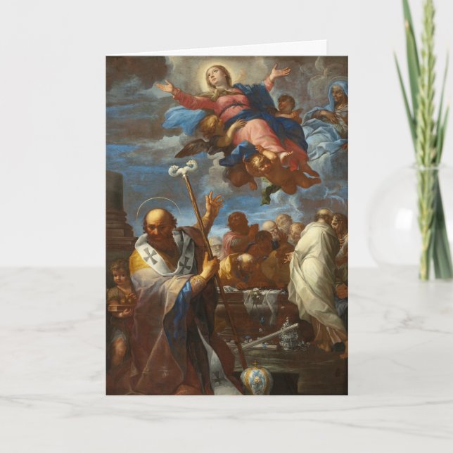 Tarjeta Festiva Asumir el saludo Virgin Battista Lenardi (Anverso)