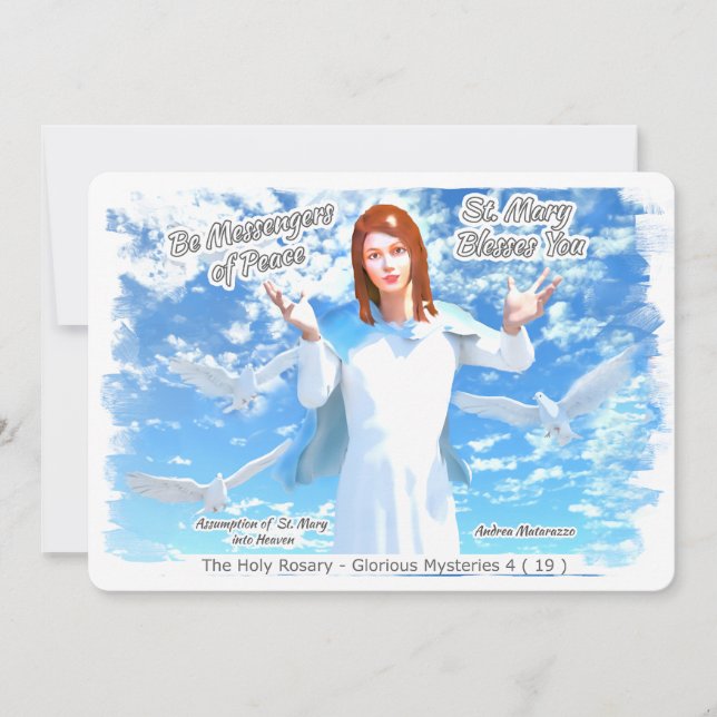 Tarjeta Festiva Asunción de Santa María al Cielo 2 (Anverso)