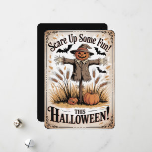 Tarjeta Festiva "¡Asusta un poco de diversión este Halloween!" Esp