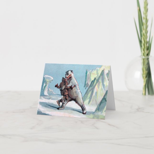 Tarjeta Festiva Ataque de oso (Anverso)