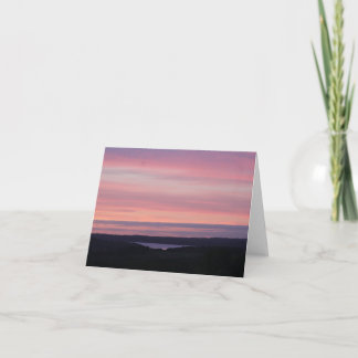 Tarjeta Festiva Atardecer de Algodón de Azúcar de Melocotón en el