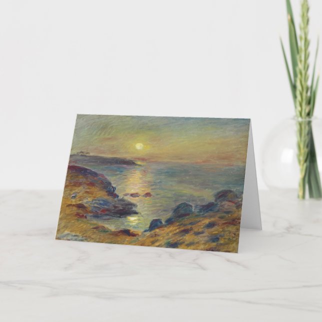 Tarjeta Festiva Atardecer de Douarnenez (Anverso)