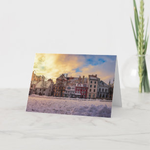 Tarjeta Festiva Atardecer en la calle Riga