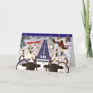 Tarjeta Festiva Aterrizaje del reno