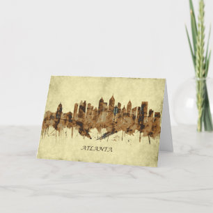 Tarjeta Festiva Atlanta Georgia Cityscape