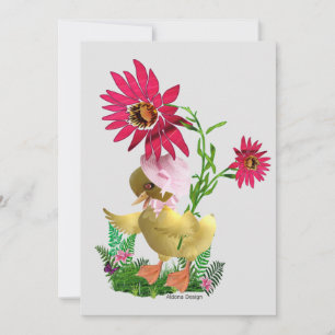 Tarjeta Festiva Atrapado con flores