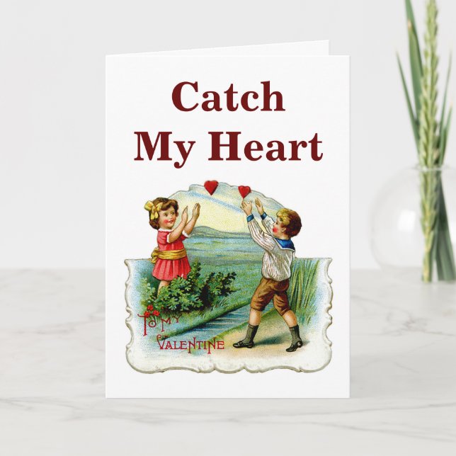 Tarjeta Festiva Atrapar mi corazón (Anverso)