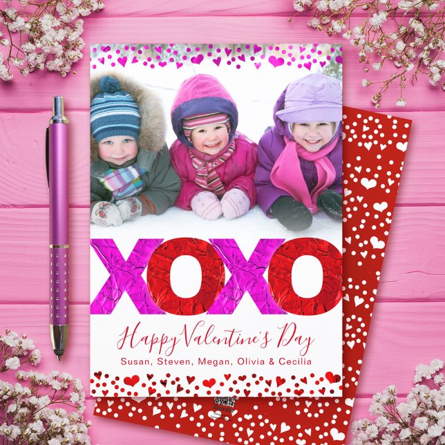 Tarjeta Festiva Audaces corazones de fotos del día de San Valentín (Subido por el creador)