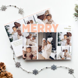 Tarjeta Festiva Audaz Año Feliz Moderno En La Reseña De Ocho Fotog