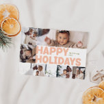 Tarjeta Festiva Audaz Año Moderno En Reseña Seis Fotografías Felic<br><div class="desc">Envíe cálidos deseos esta temporada de vacaciones con este año moderno único y bonito y audaz, en revisión de seis fotos de feliz tarjeta de vacaciones. Su diseño es sencillo y minimalista, con elementos inspirados en el boho, en tonos rosa claro, coral pastel, verde salado, rubor y melocotón. Celebrando el...</div>