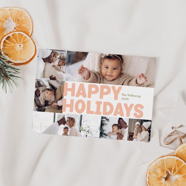Tarjeta Festiva Audaz Año Moderno En Reseña Seis Fotografías Felic (Subido por el creador)