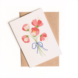 Tarjeta Festiva Audaz Bunch of Flowers Love You Card