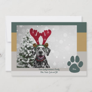Tarjeta Festiva Audaz foto de Navidades divertidos de la mascota m