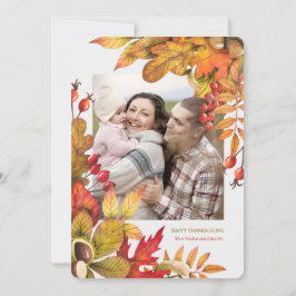 Tarjeta Festiva Audaz foto de vertido plano botánico de Acción de 