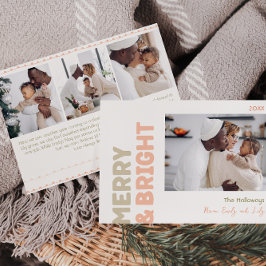Tarjeta Festiva Audaz Fotos Modernas De Merry Y Bright Four