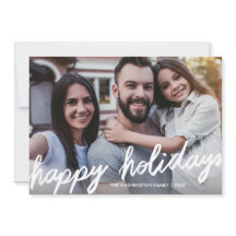 Audaz Happy Holidays Script Overlay Photo