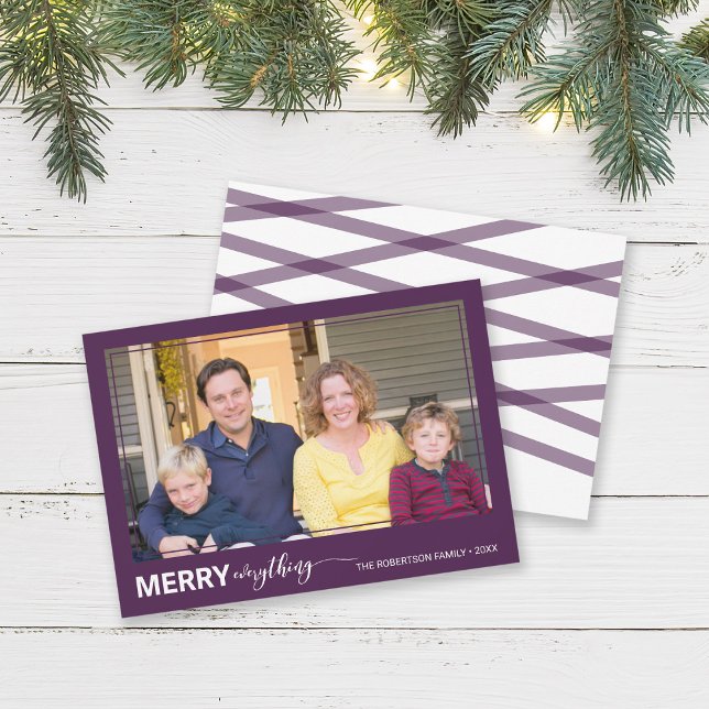 Tarjeta Festiva Audaz y guion Purple Merry Todo Foto (Subido por el creador)