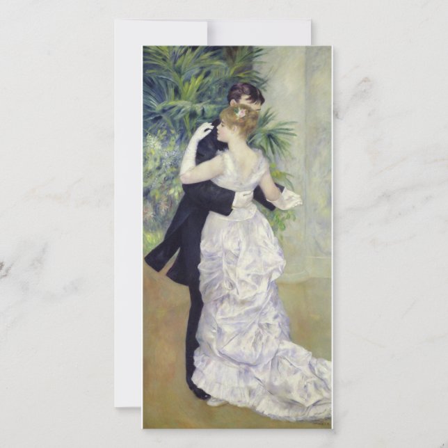 Tarjeta Festiva Auguste Renoir - Baile En La Ciudad (Anverso)