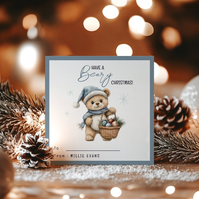 Tarjeta Festiva Aula de niños temática de osos Navideños (Subido por el creador)
