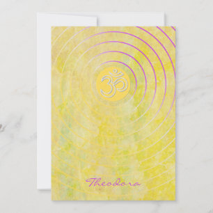 Tarjeta Festiva AUM "Imperial Yellow"