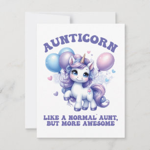 Tarjeta Festiva Aunticorn Guay