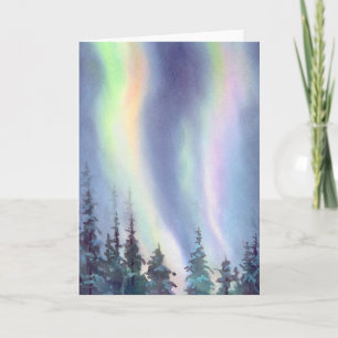 Tarjeta Festiva AURORA BOREAL de SHARON SHARPE