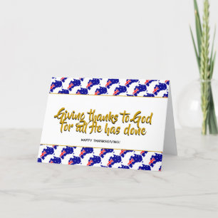 Tarjeta Festiva AUSTRALIA elegante dando gracias